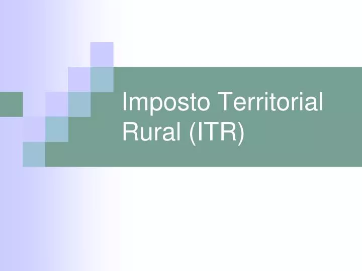 imposto territorial rural itr