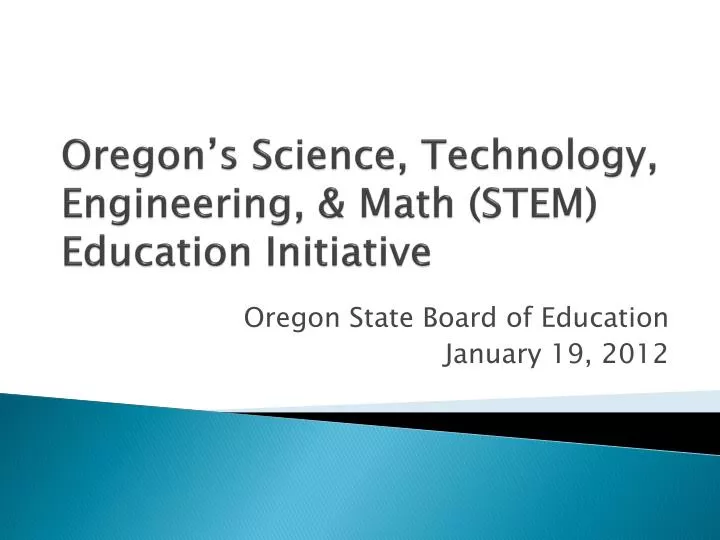 oregon s science technology engineering math stem education initiative