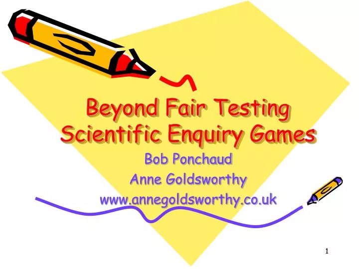 beyond fair testing scientific enquiry games