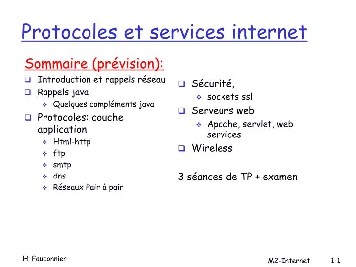 protocoles et services internet