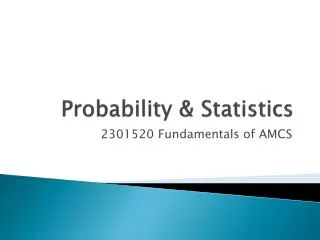 probability statistics
