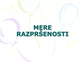 mere razpr enosti