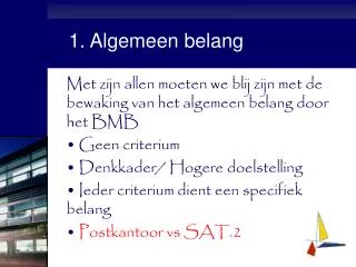 1 algemeen belang