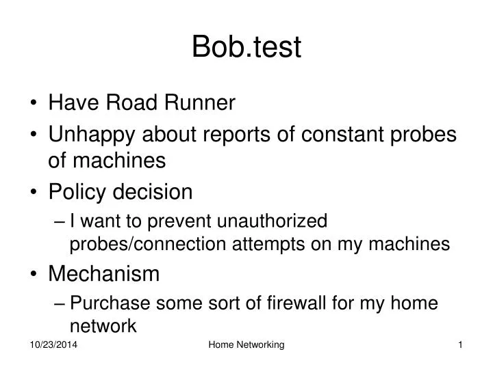 bob test