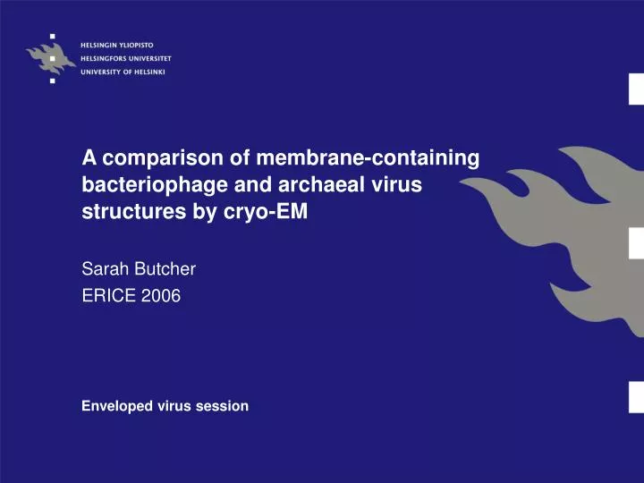 a comparison of membrane containing bacteriophage and archaeal virus structures by cryo em