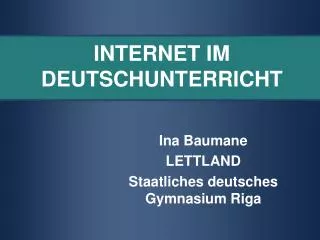 internet im deutschunterricht