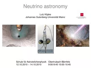 Neutrino astronomy