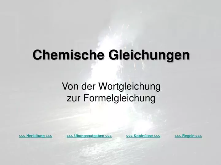 chemische gleichungen