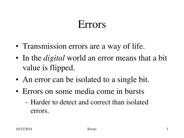 errors