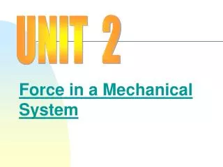 Force in a Mechanical System