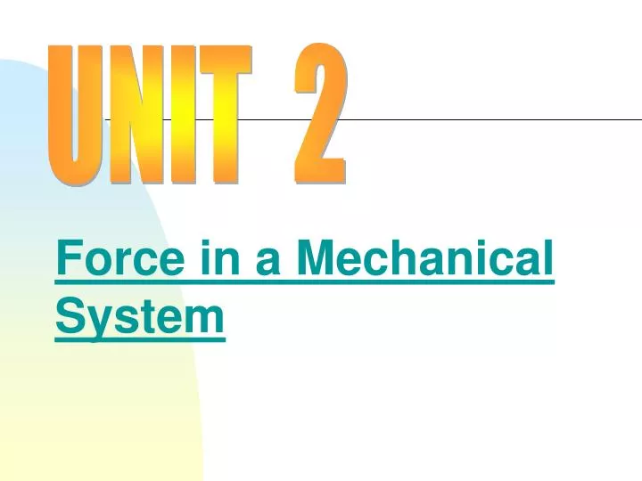 force in a mechanical system
