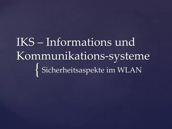 iks informations und kommunikations systeme