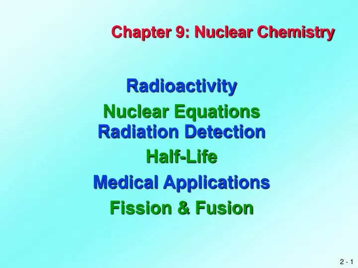 chapter 9 nuclear chemistry