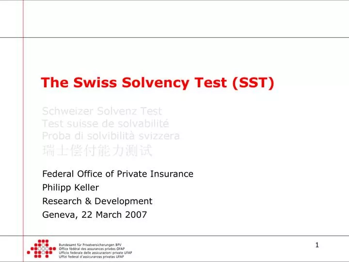 the swiss solvency test sst