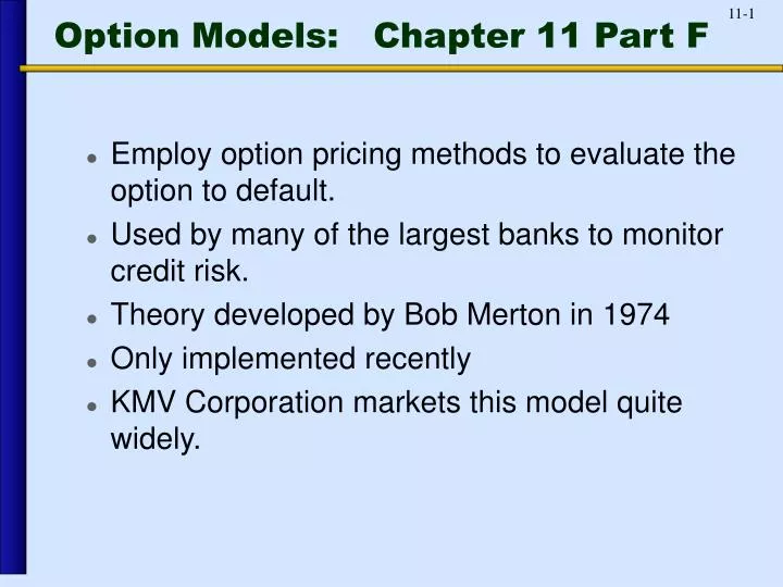 option models chapter 11 part f
