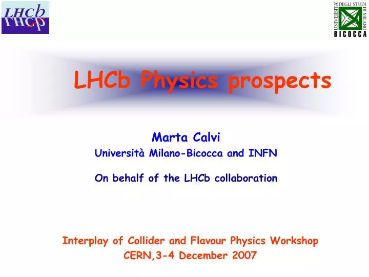 lhcb physics prospects