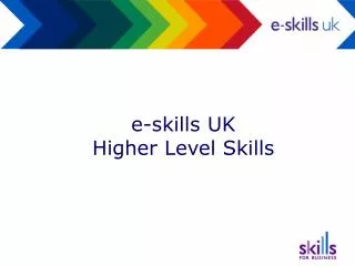 e-skills UK Higher Level Skills