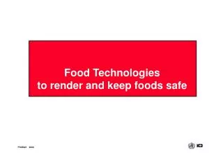 Food Technologies
