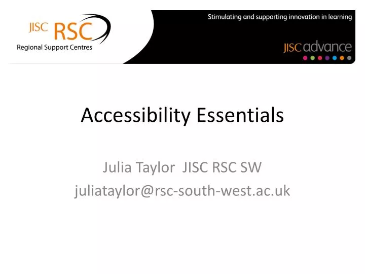 accessibility essentials