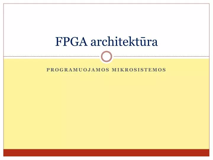 fpga architekt ra