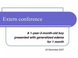 extern conference