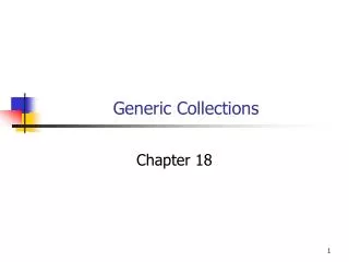 Generic Collections