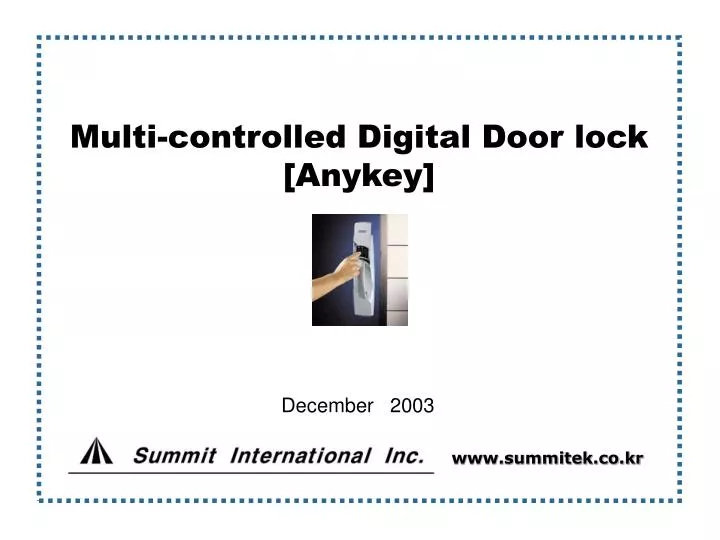 multi controlled digital door lock anykey
