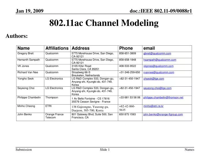 802 11ac channel modeling