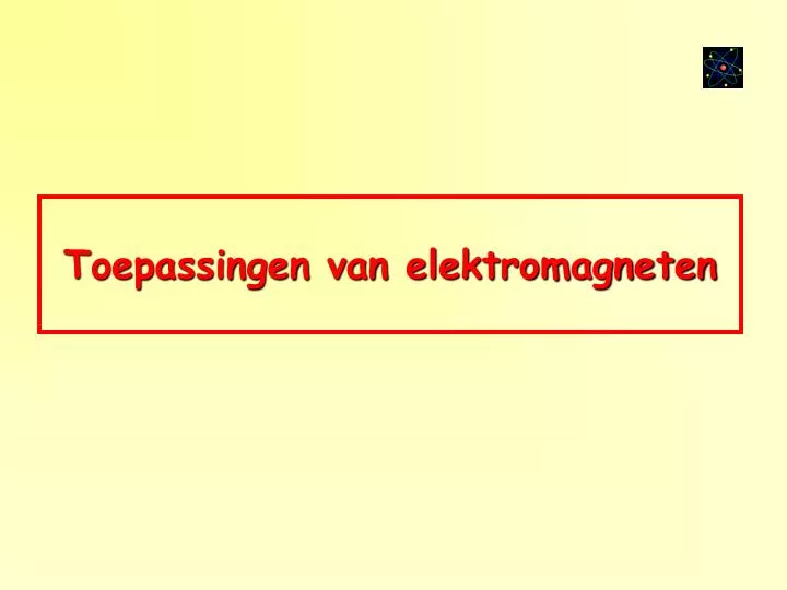 toepassingen van elektromagneten