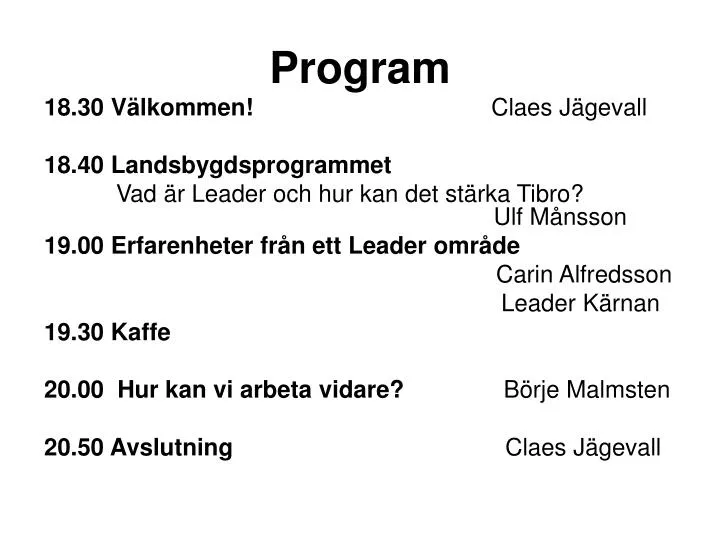 program