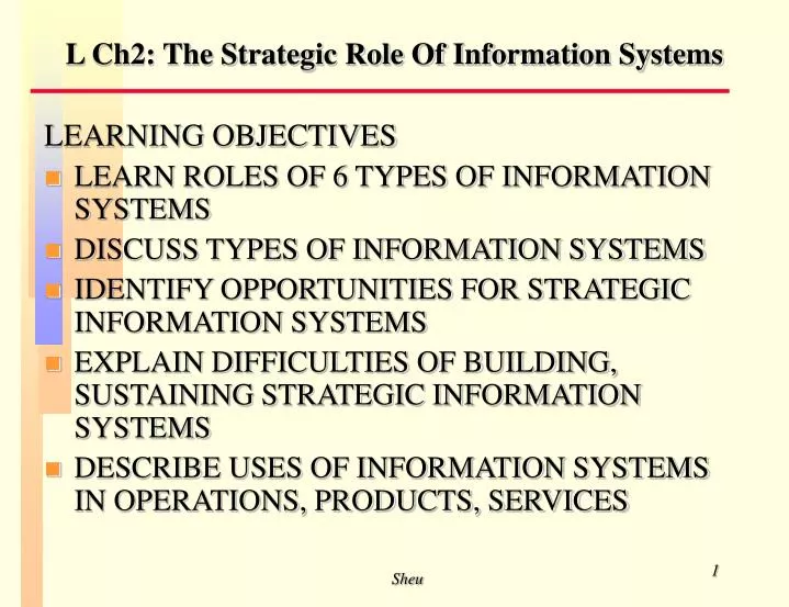 l ch2 the strategic role of information systems