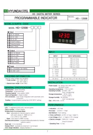 HD DIGITAL METER SERIES