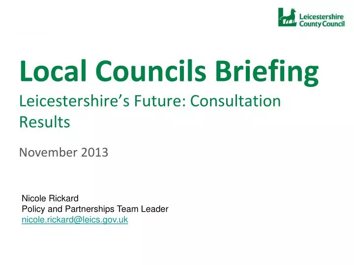 local councils briefing leicestershire s future consultation results