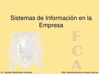 sistemas de informaci n en la empresa
