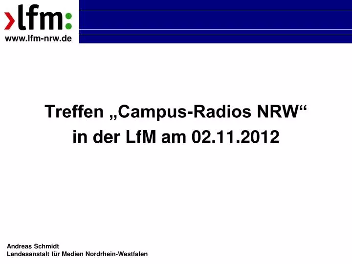 treffen campus radios nrw in der lfm am 02 11 2012