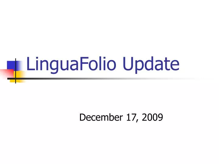 linguafolio update