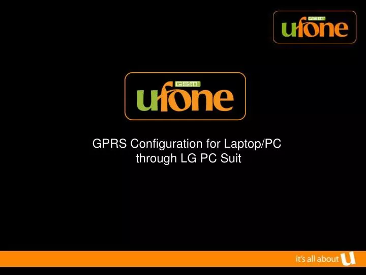 gprs configuration for laptop pc through lg pc suit