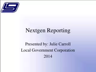 nextgen reporting