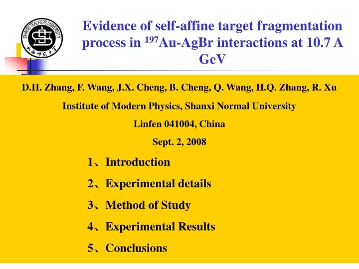 evidence of self affine target fragmentation process in 197 au agbr interactions at 10 7 a gev