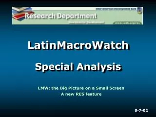 LatinMacroWatch Special Analysis