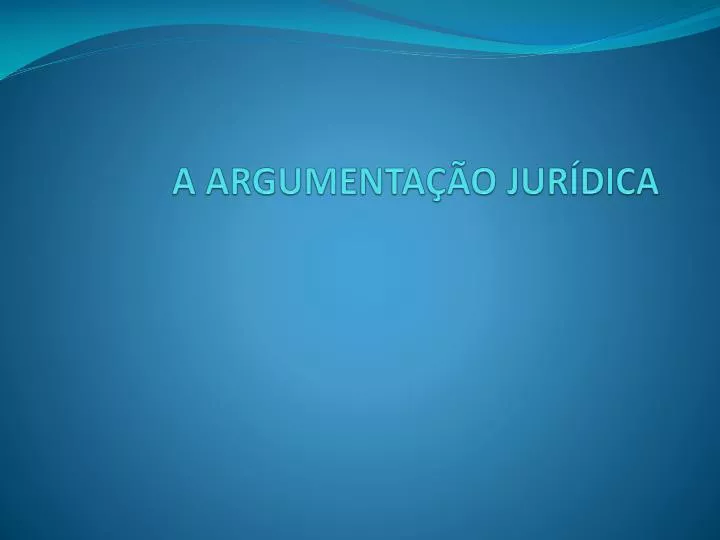 a argumenta o jur dica