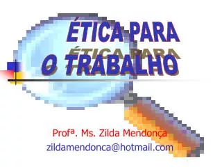 prof ms zilda mendon a zildamendonca@hotmail com