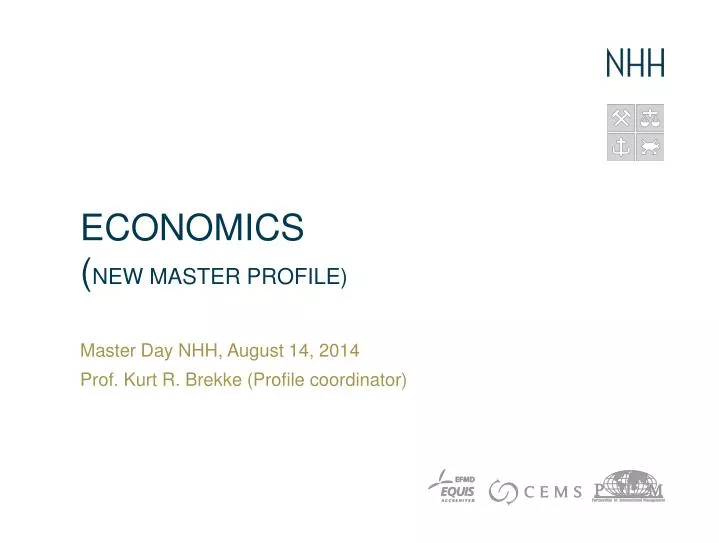 economics new master profile