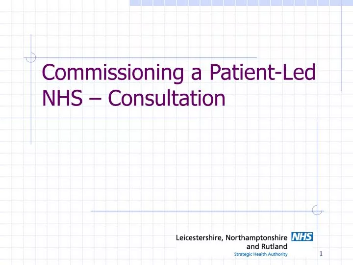 commissioning a patient led nhs consultation