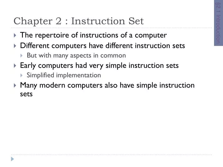 chapter 2 instruction set