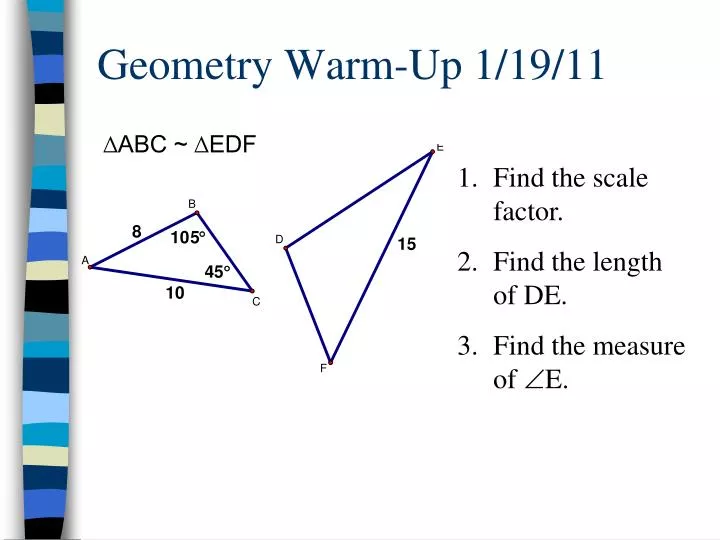 geometry warm up 1 19 11