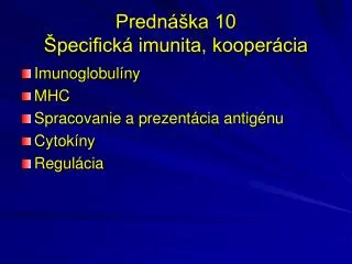 predn ka 10 pecifick imunita kooper cia