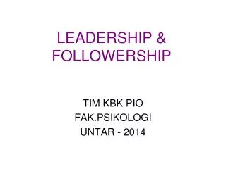 leadership followership