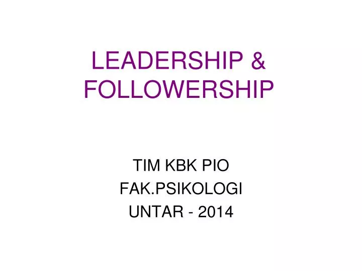 leadership followership