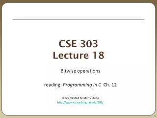 CSE 303 Lecture 18